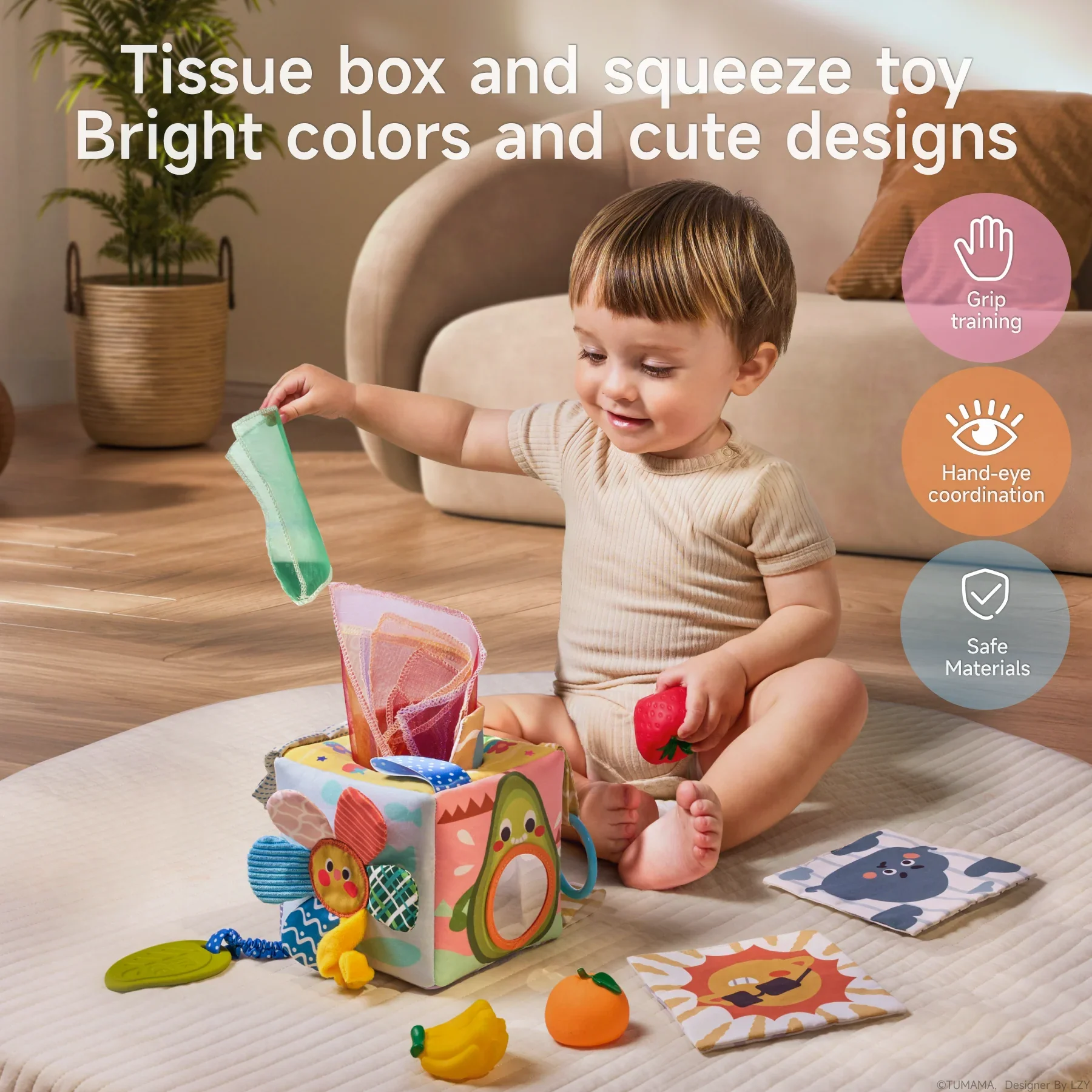 Boîte à mouchoirs bébé - cube d’activité – Image 6