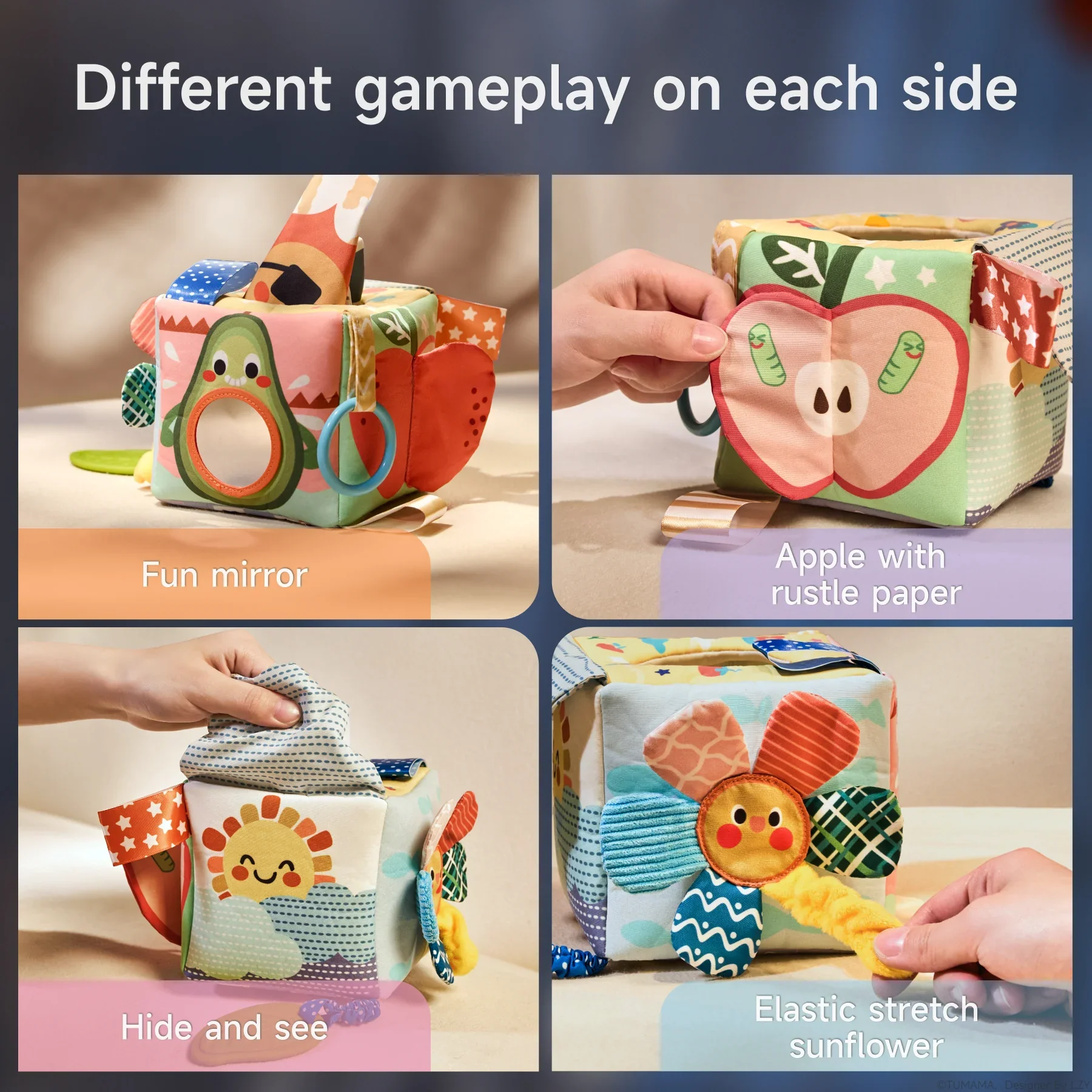 Boîte à mouchoirs bébé - cube d’activité – Image 3