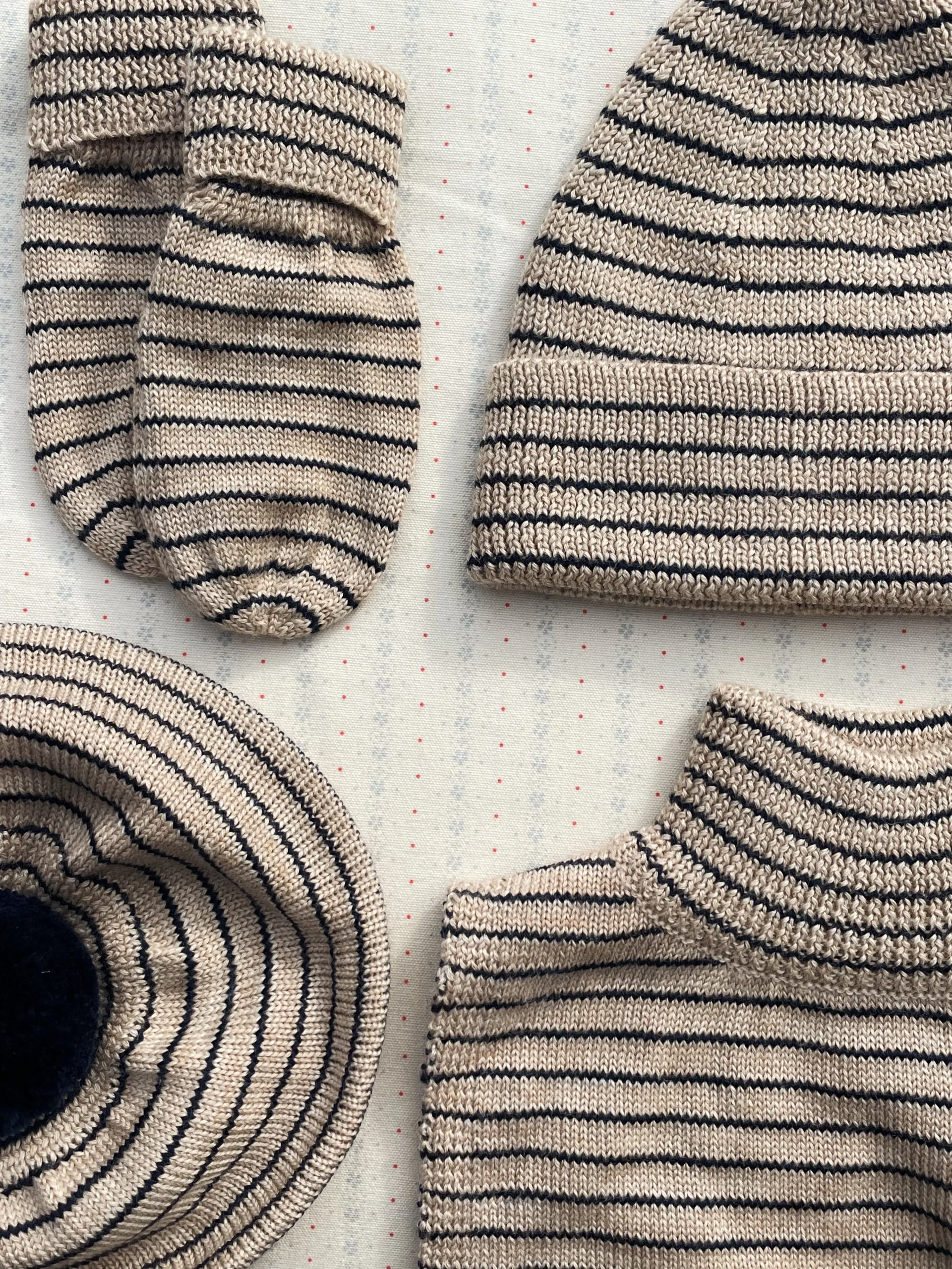 Moufles Louli - stripe bluie – Image 2