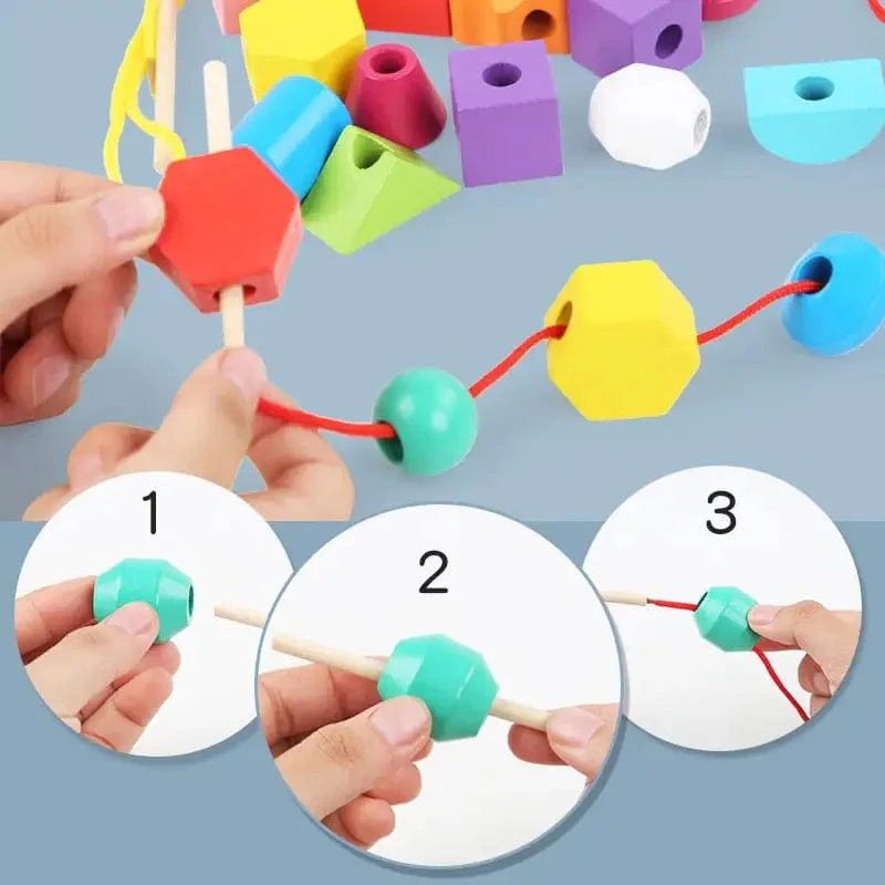 Jeu d'éveil en bois Montessori - Les Formes Empilées – Image 4