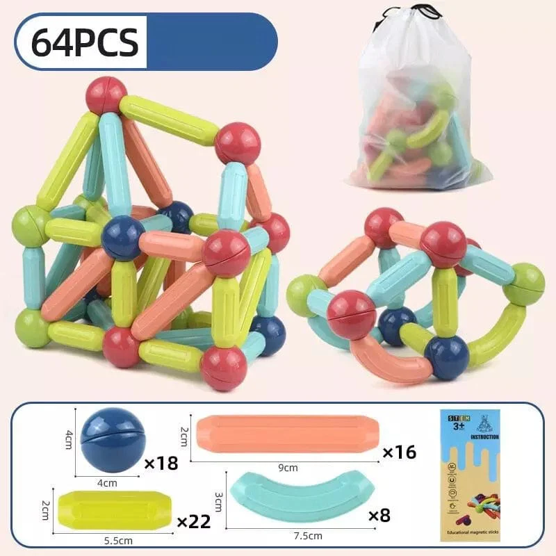 Jeux Montessori Éducatif - Kit de Construction Magnétique – Image 3